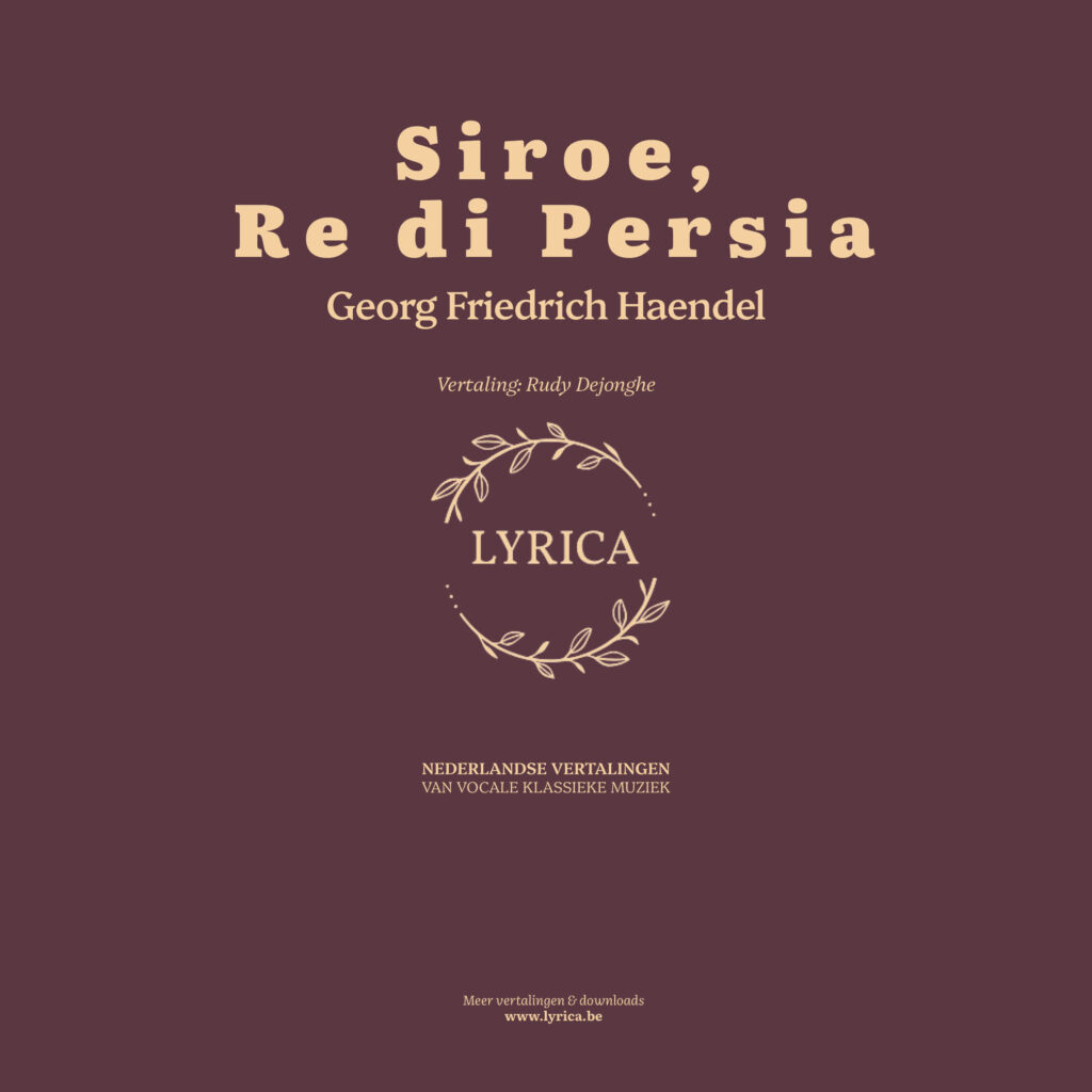 Siroe, Re di Persia, HWV 24 (G. F. Haendel)