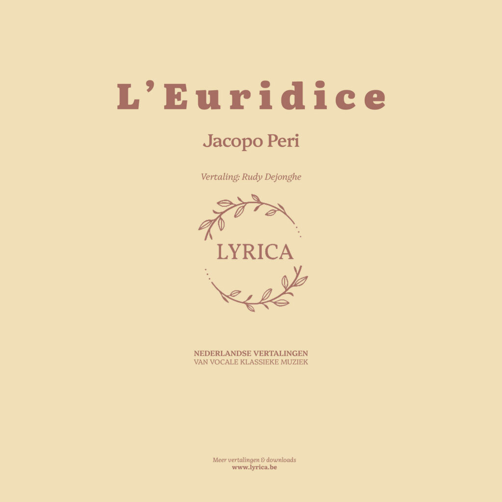 L'Euridice (J. Peri)