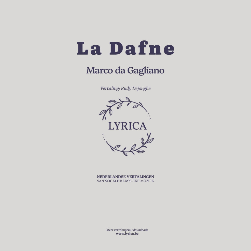La Dafne (M. da Gagliano)