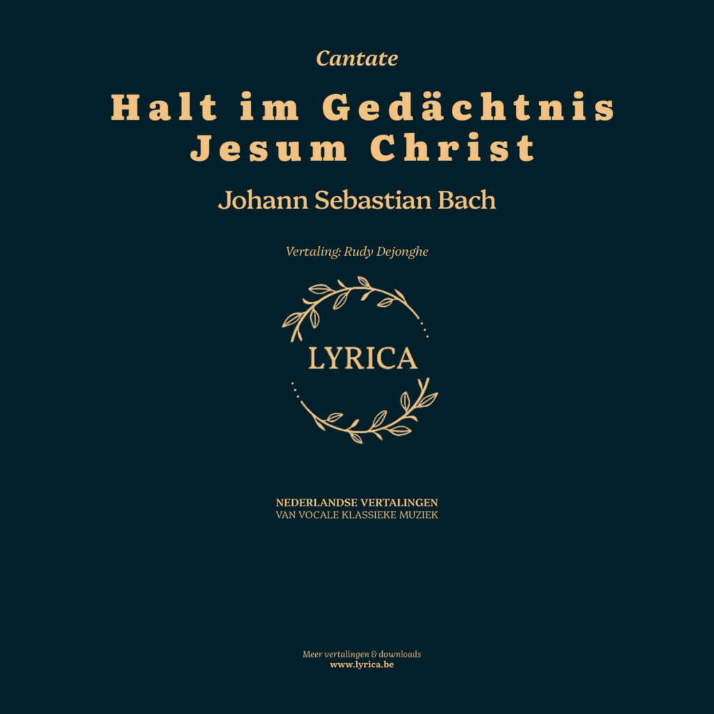 Halt im Gedächtnis Jesum Christ BWV 67 (J.S. Bach)