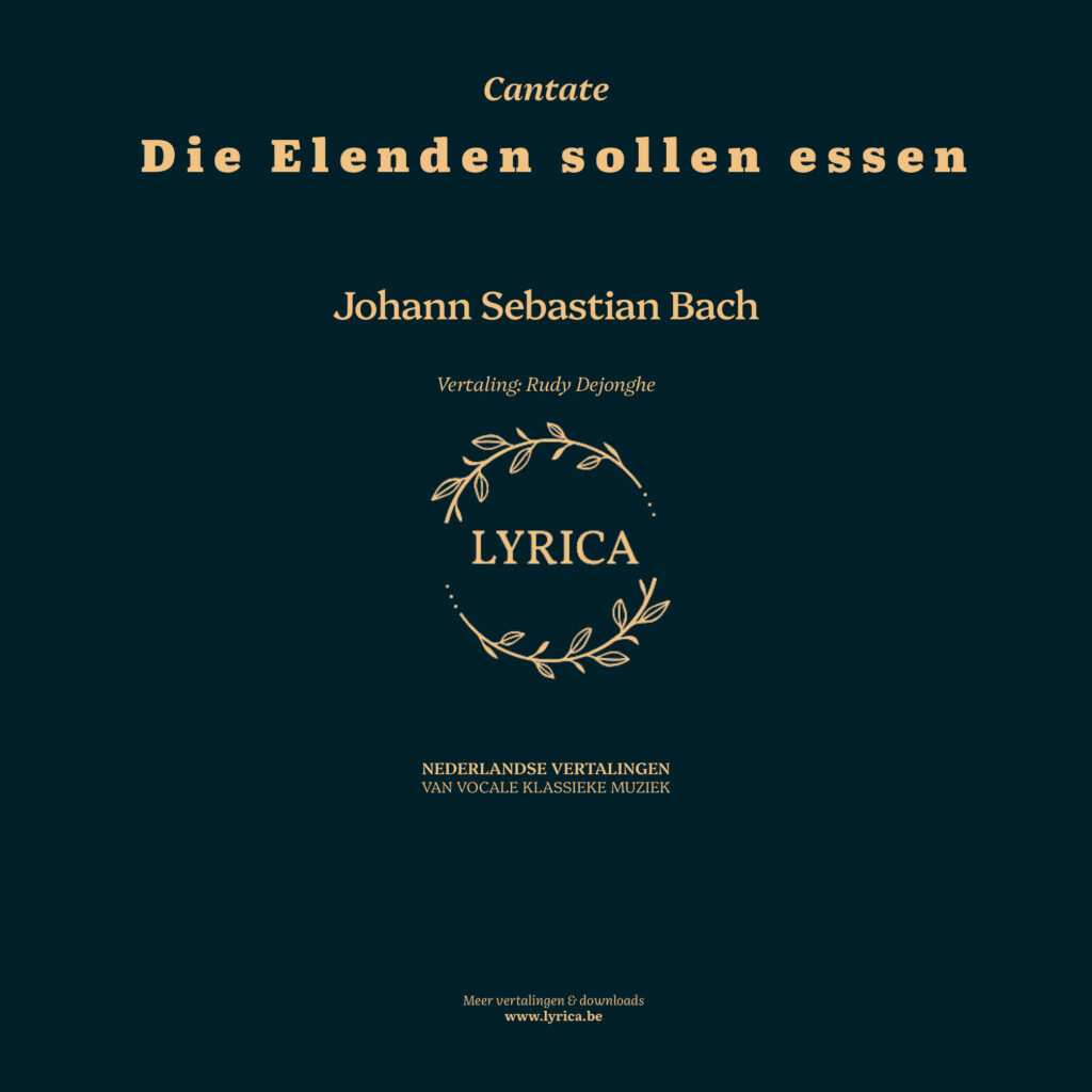 Die Elenden sollen essen BWV 75 (J.S. Bach)