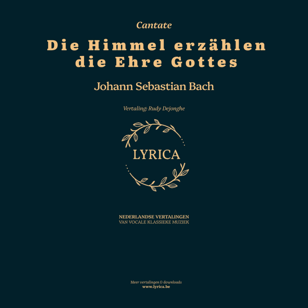 Die Himmel erzählen die Ehre Gottes BWV 76 (J.S. Bach)