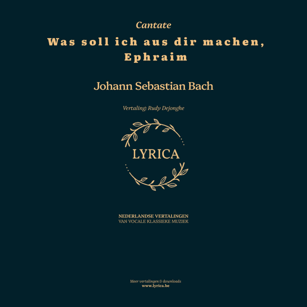 Was soll ich aus dir machen, Ephraim BWV 89 (J.S. Bach)