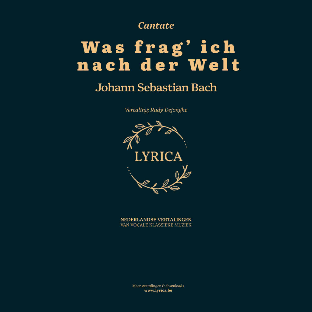 Was frag' ich nach der Welt BWV 94 (J.S. Bach)