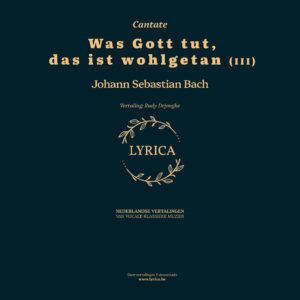 Was Gott tut, das ist wohlgetan (III) BWV 100 (J.S. Bach)