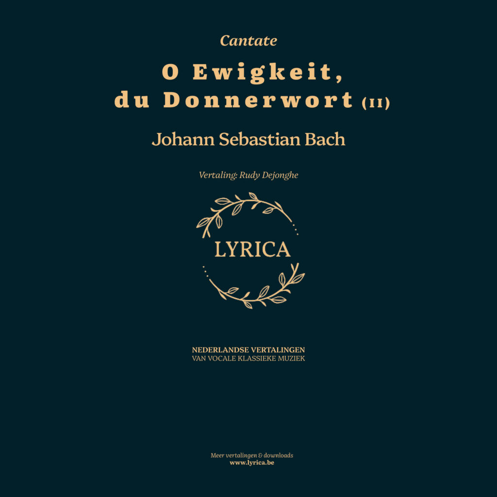 O Ewigkeit du Donnerwort (II) BWV 20 (J.S. Bach)