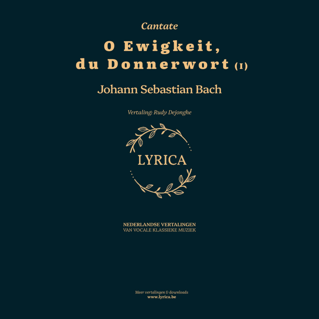 O Ewigkeit du Donnerwort (I) BWV 60 (J.S. Bach)