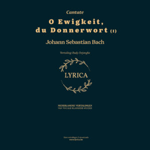 O Ewigkeit du Donnerwort (I) BWV 60 (J.S. Bach)