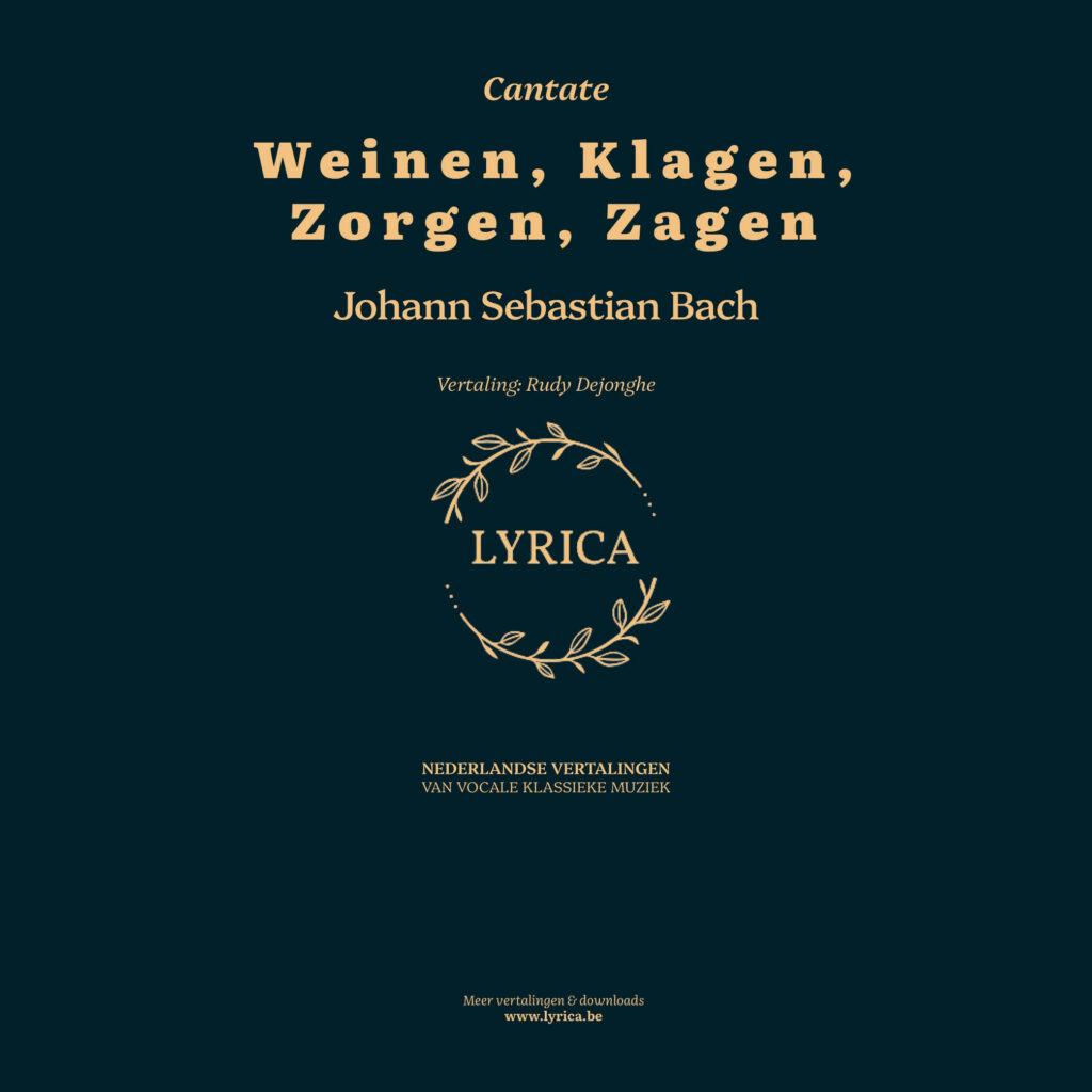 Weinen Klagen Zorgen Zagen BWV 12 (J.S. Bach)