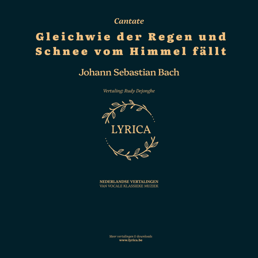 Gleichwie der Regen und Schnee vom Himmel fällt BWV 18 (J.S. Bach)