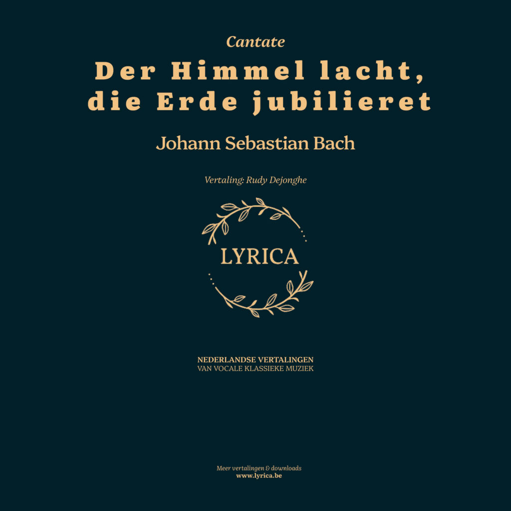 Der Himmel lacht, die Erde jubilieret BWV 31 (J.S. Bach)