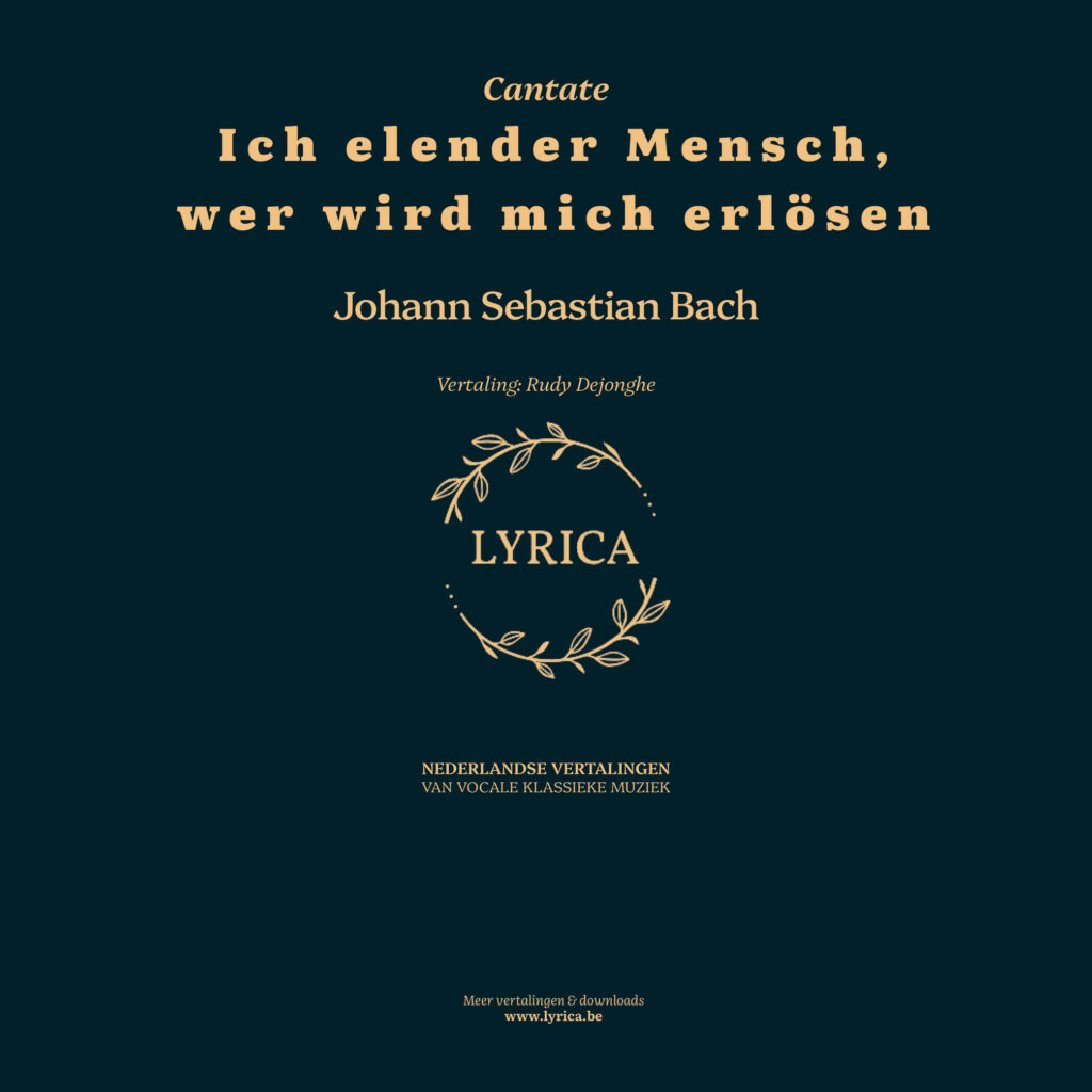 Ich elender Mensch, wer wird mich erlösen BWV 48 (J.S. Bach)