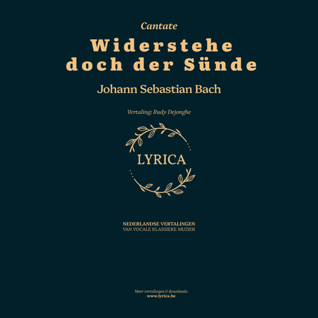 Widerstehe doch der Sünde BWV 54 (J.S. Bach)