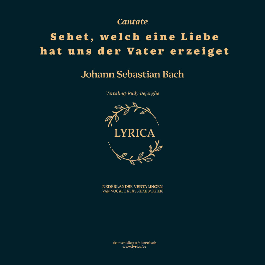 Sehet, welch eine Liebe uns der Vater erzeiget BWV 64 (J.S. Bach)
