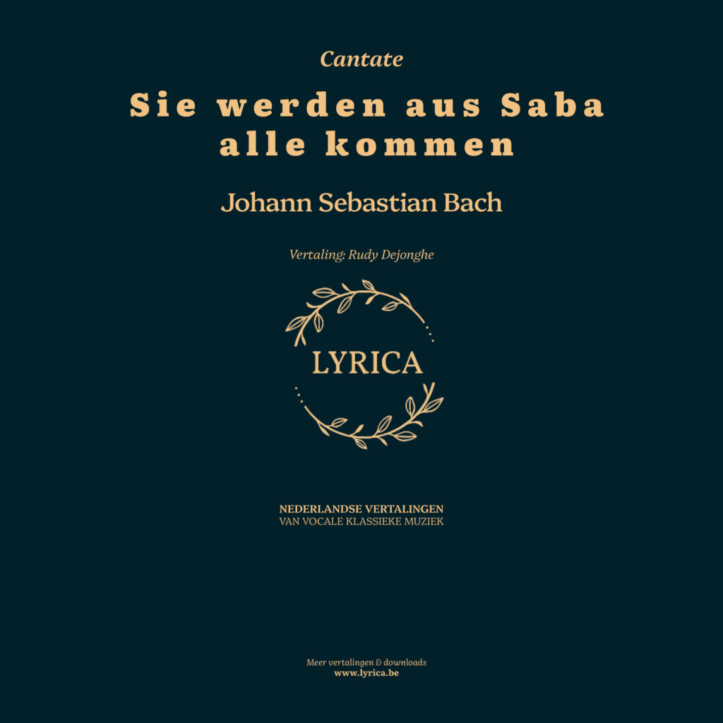 Sie werden aus Saba alle kommen BWV 65 (J.S. Bach)
