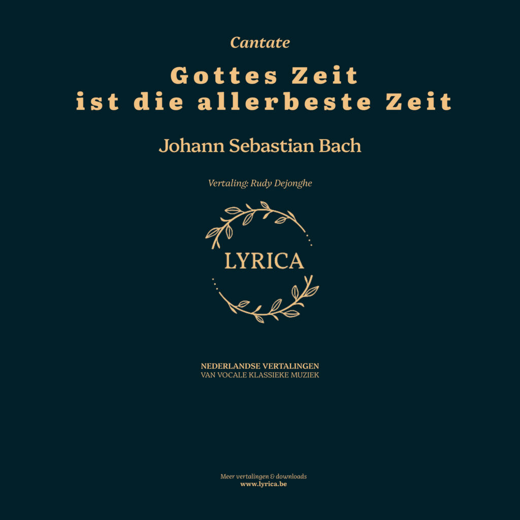 Gottes Zeit ist die allerbeste Zeit (Actus-tragicus) BWV 106 (J.S. Bach)