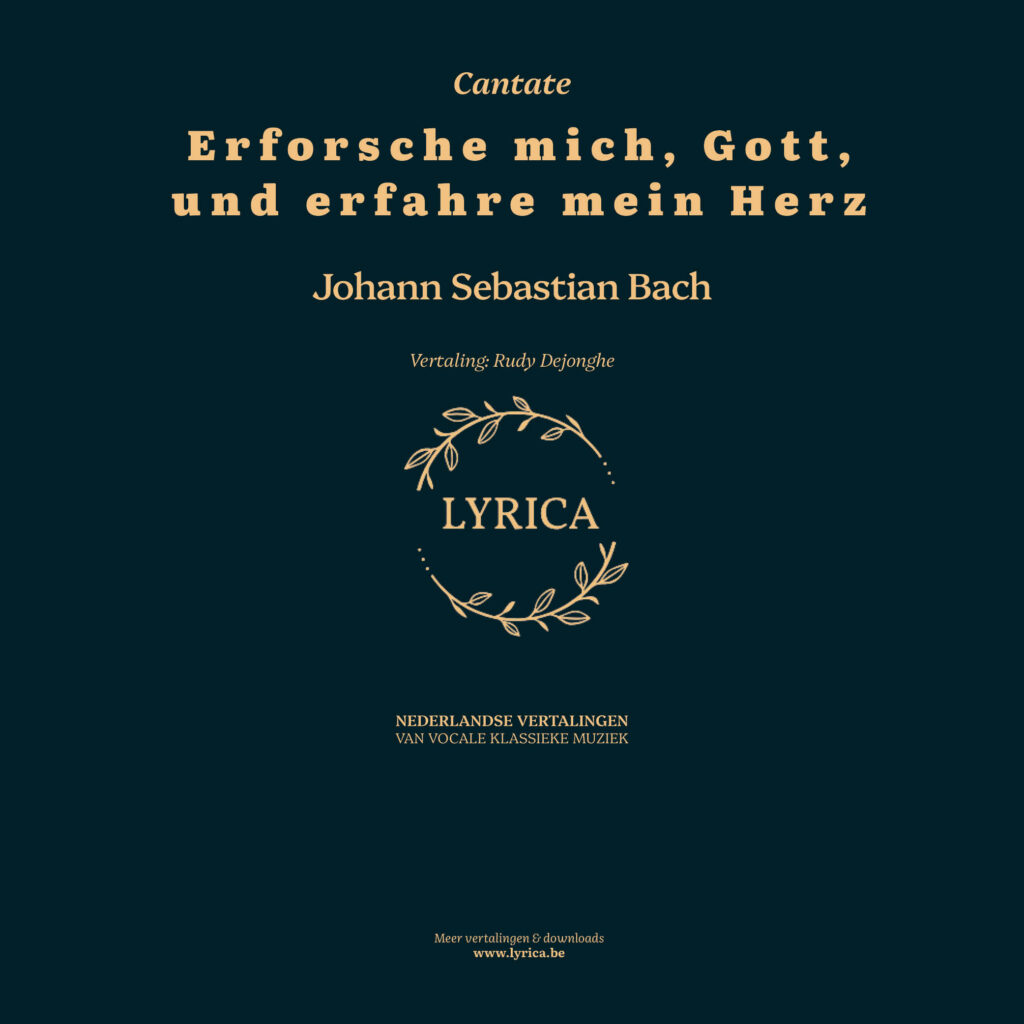 Erforsche mich, Gott, und erfahre mein Herz BWV 136 (J.S. Bach)