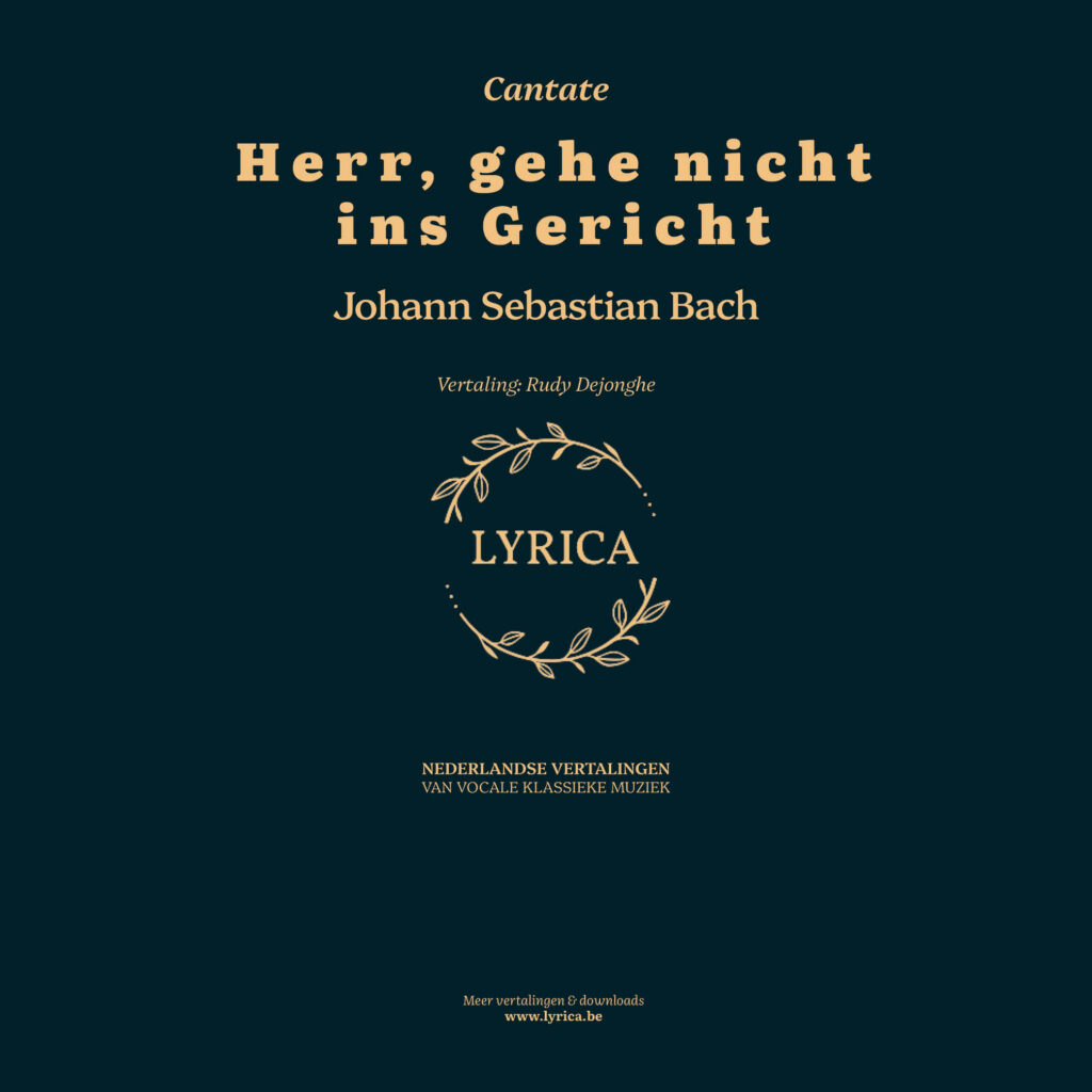 Herr, gehe nicht ins Gericht BWV 105 (J.S. Bach)