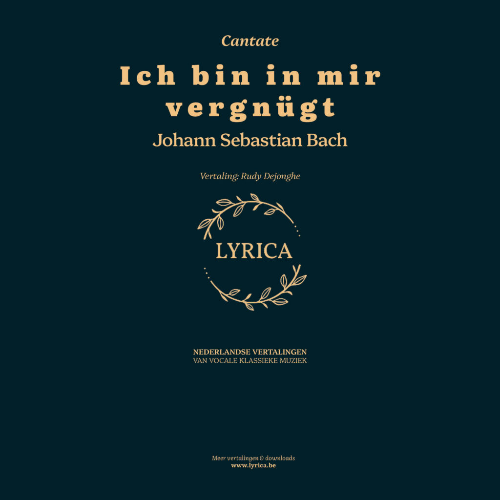 Ich bin in mir vergnügt BWV 204 (J.S. Bach)