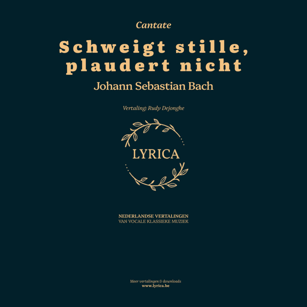Schweigt stille, plaudert nicht BWV 211 (J.S. Bach)