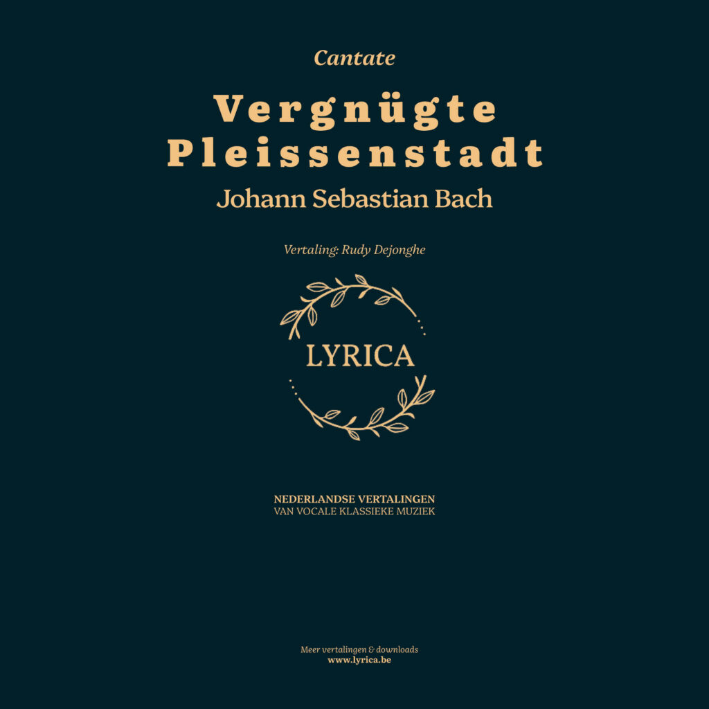 Vergnügte Pleissenstadt BWV 216 (J.S. Bach)
