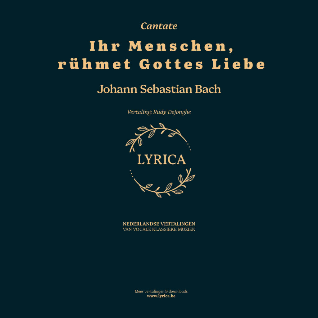 Ihr Menschen, rühmet Gottes Liebe BWV 167 (J.S. Bach)