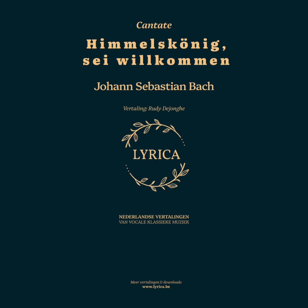 Himmelskönig, sei willkommen BWV 182 (J.S. Bach)