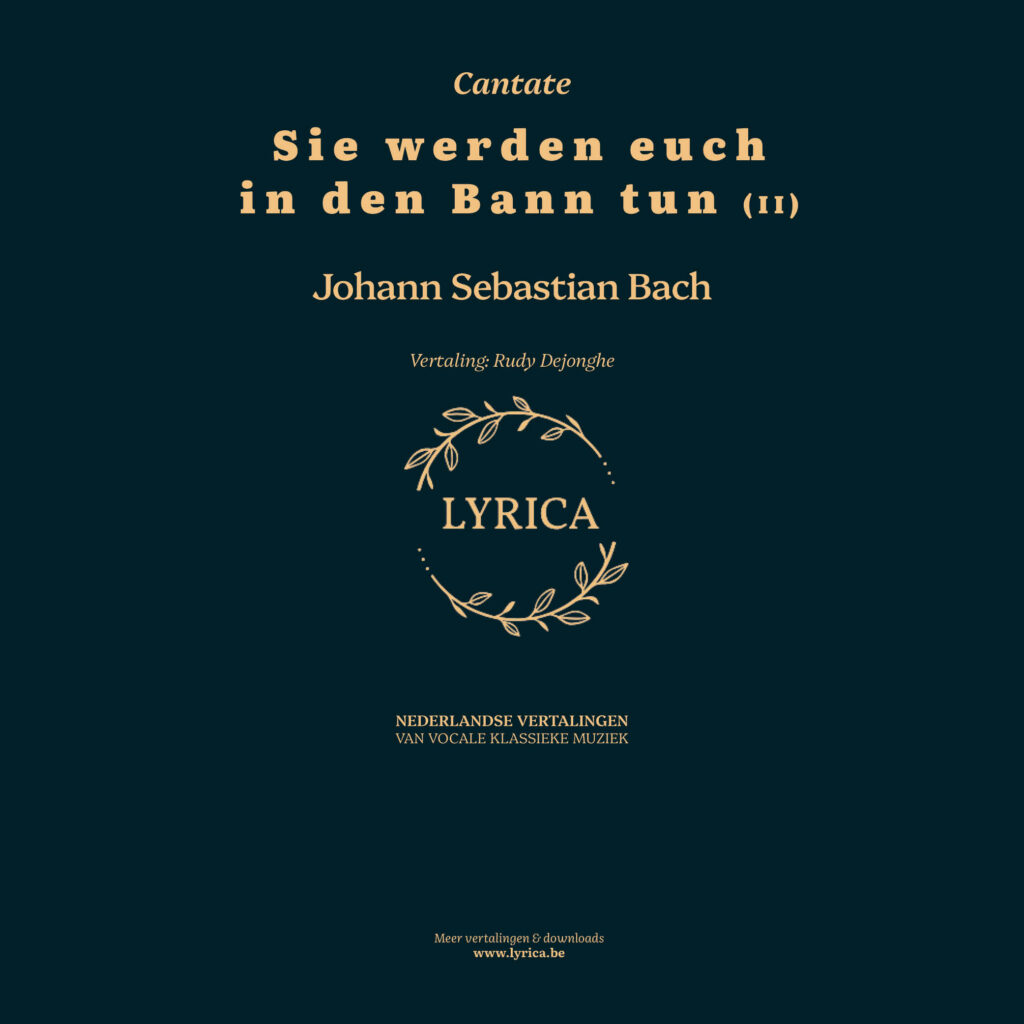 Sie werden euch in den Bann tun (II) BWV183 ( J.S. Bach)