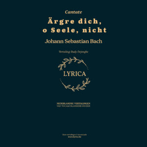 Ärgre dich, o Seele, nicht (J.S. Bach)