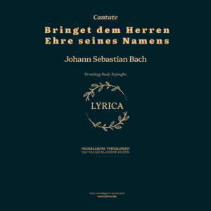 Bringet dem Herren Ehre seines Namens BWV 148 (J.S. Bach)