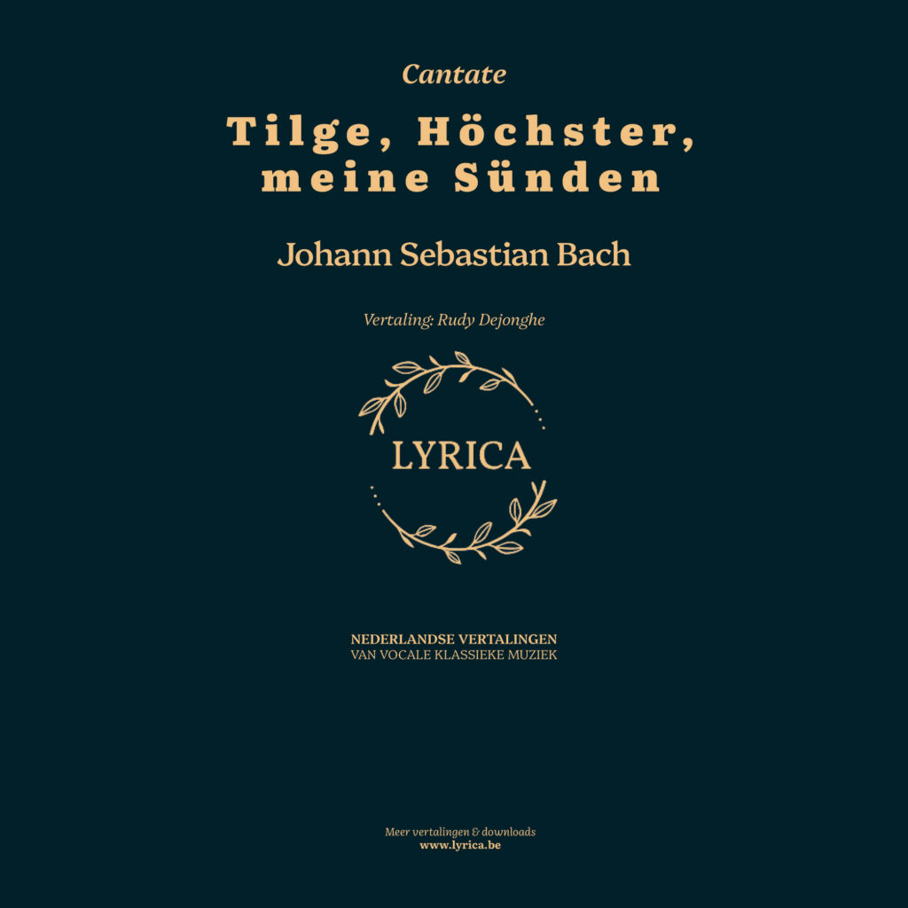 Tilge, Höchster, meine Sünden, BWV 1083 (J.S. Bach)