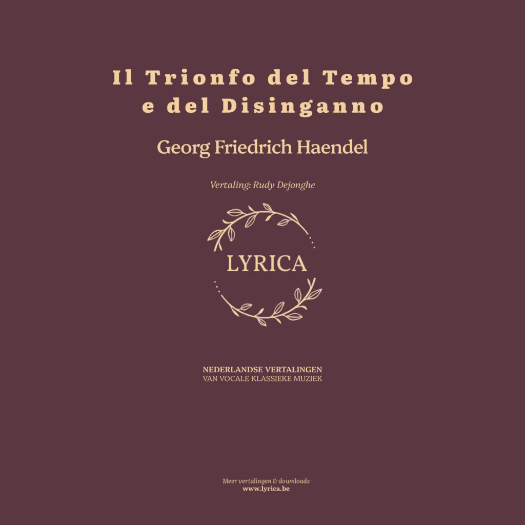 Il Trionfo del Tempo e del Disinganno, HWV 46a (G. F. Haendel)