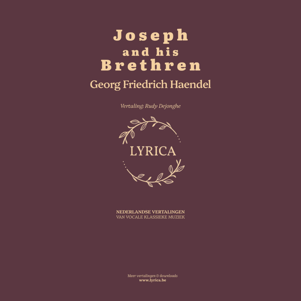 Joseph and his Brethren, HWV 59 (G. F. Haendel)