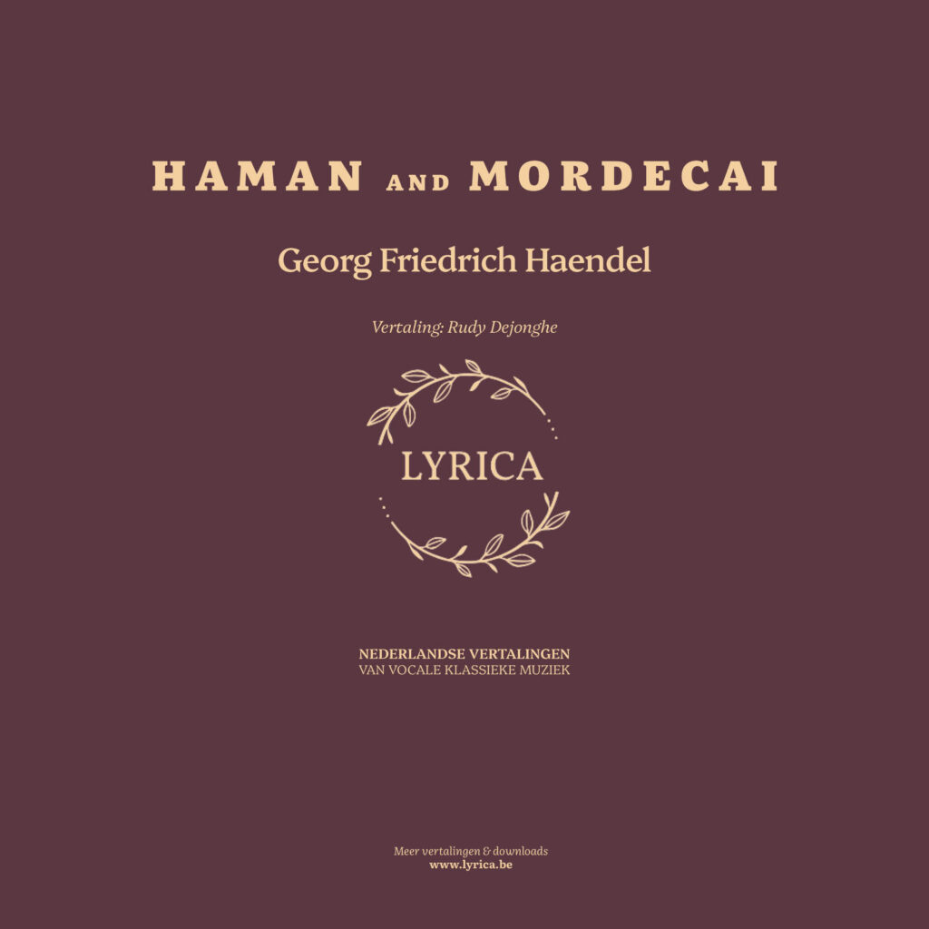 Haman and Mordecai, HWV 50a (G. F. Haendel)