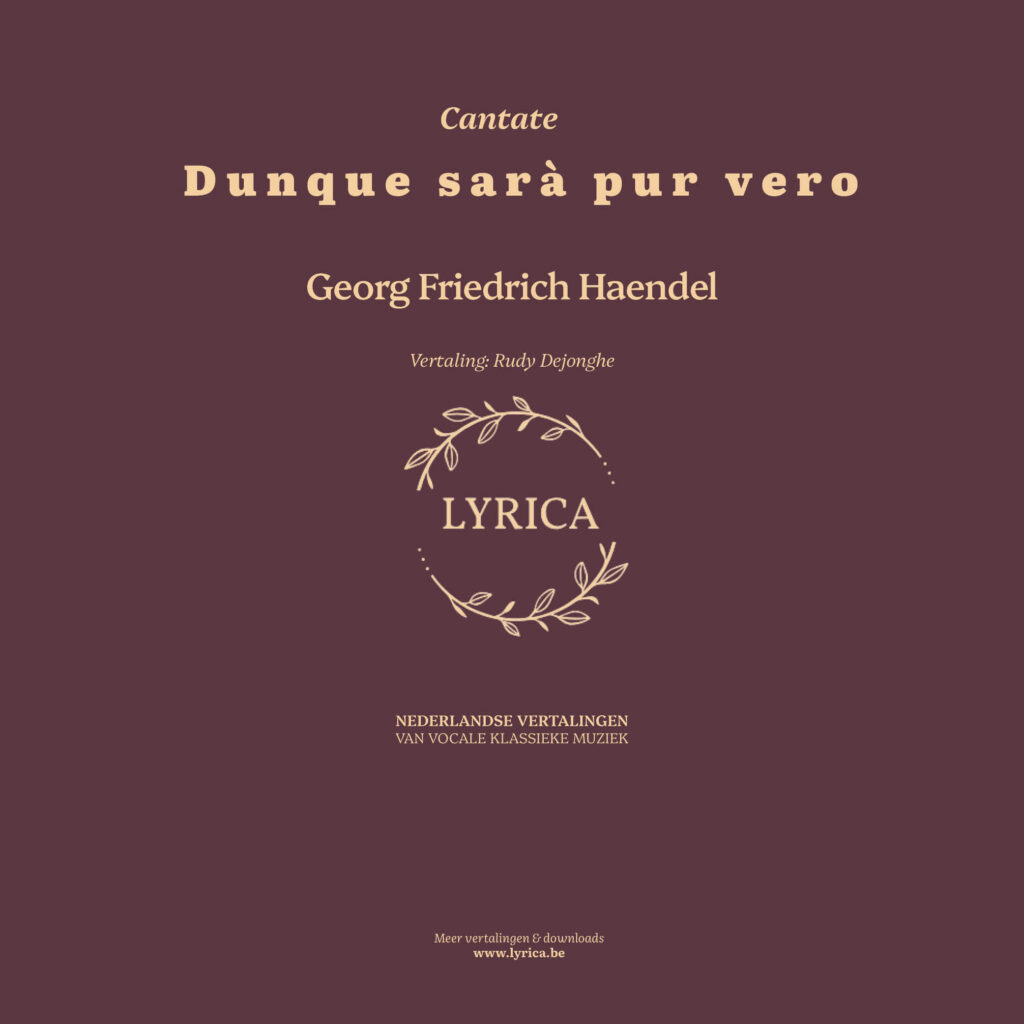 Dunque sarà pur vero (G. F. Haendel)