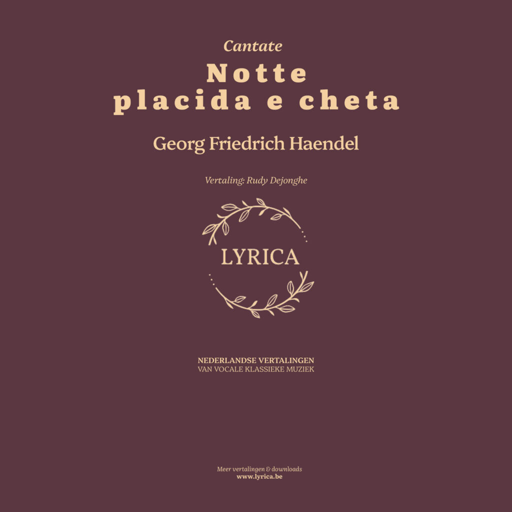 Notte placida e cheta (G. F. Haendel)