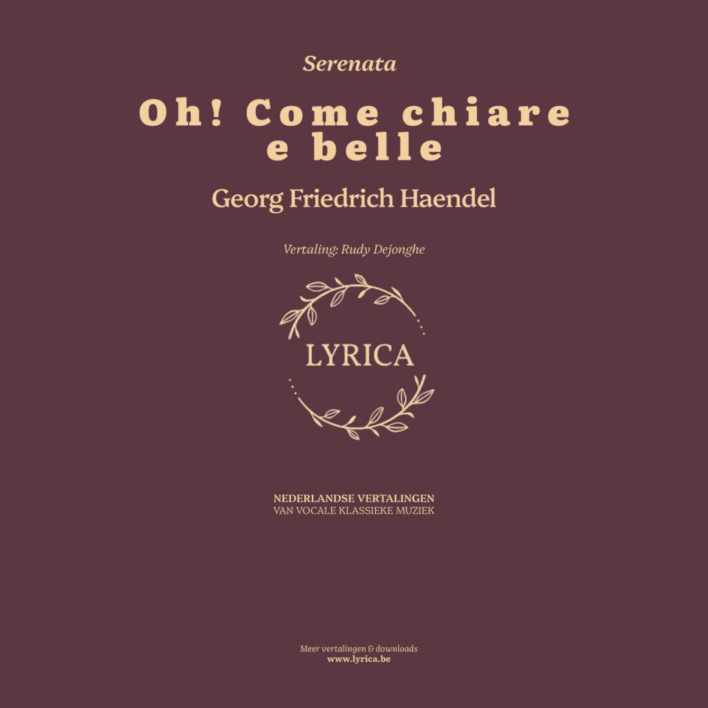 Oh! Come chiare e belle (G. F. Haendel)